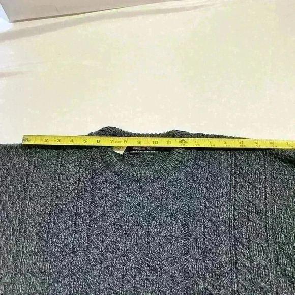 Vintage Blarney Woollen Mills Sweater Wool Fisherman Cable Knit Mens Small - Picture 6 of 7